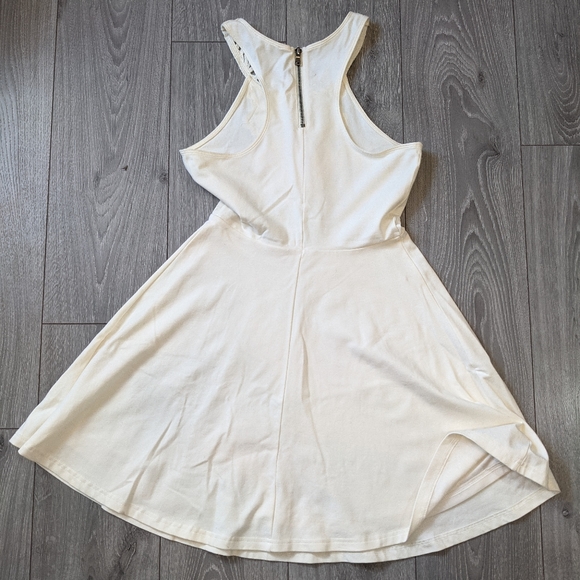 Express Crochet Top White Ivory Skater Dress - Picture 2 of 4